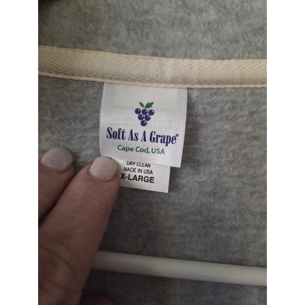 Soft As A Grape Xl Gray Button Up Cardigan Jacket… - image 5